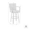 Armen Living Don 30" Outdoor Patio Swivel Bar Stool in Brown Aluminum with Cushions 840254332492 - alternate 6